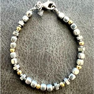 SILPADA RETIRED Sterling Silver 925 14K Gold Filled Bead Nugget Bracelet B1213